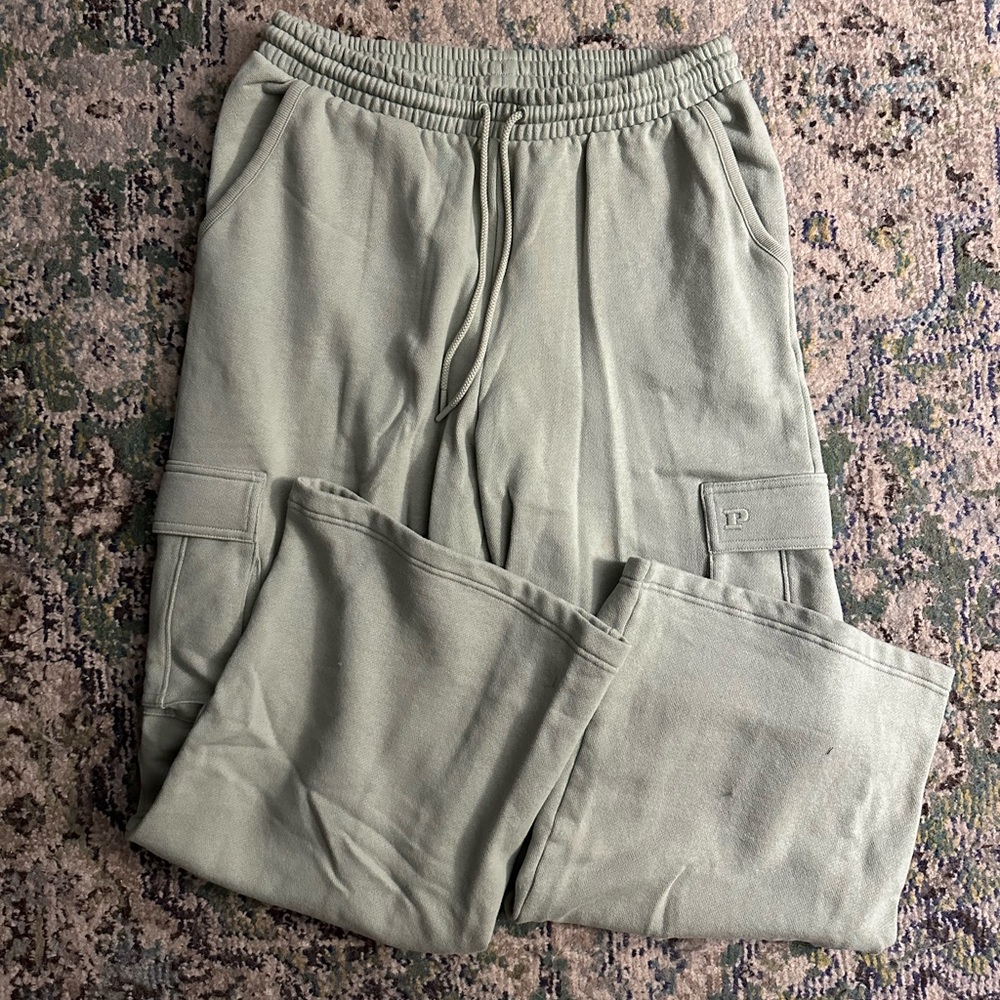PINK Cargo Green Sweatpants